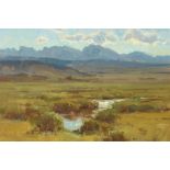 Scott Christensen (born 1962) Fields of Green 16 x 24 in. framed 22 1/2 x 30 1/2 in.