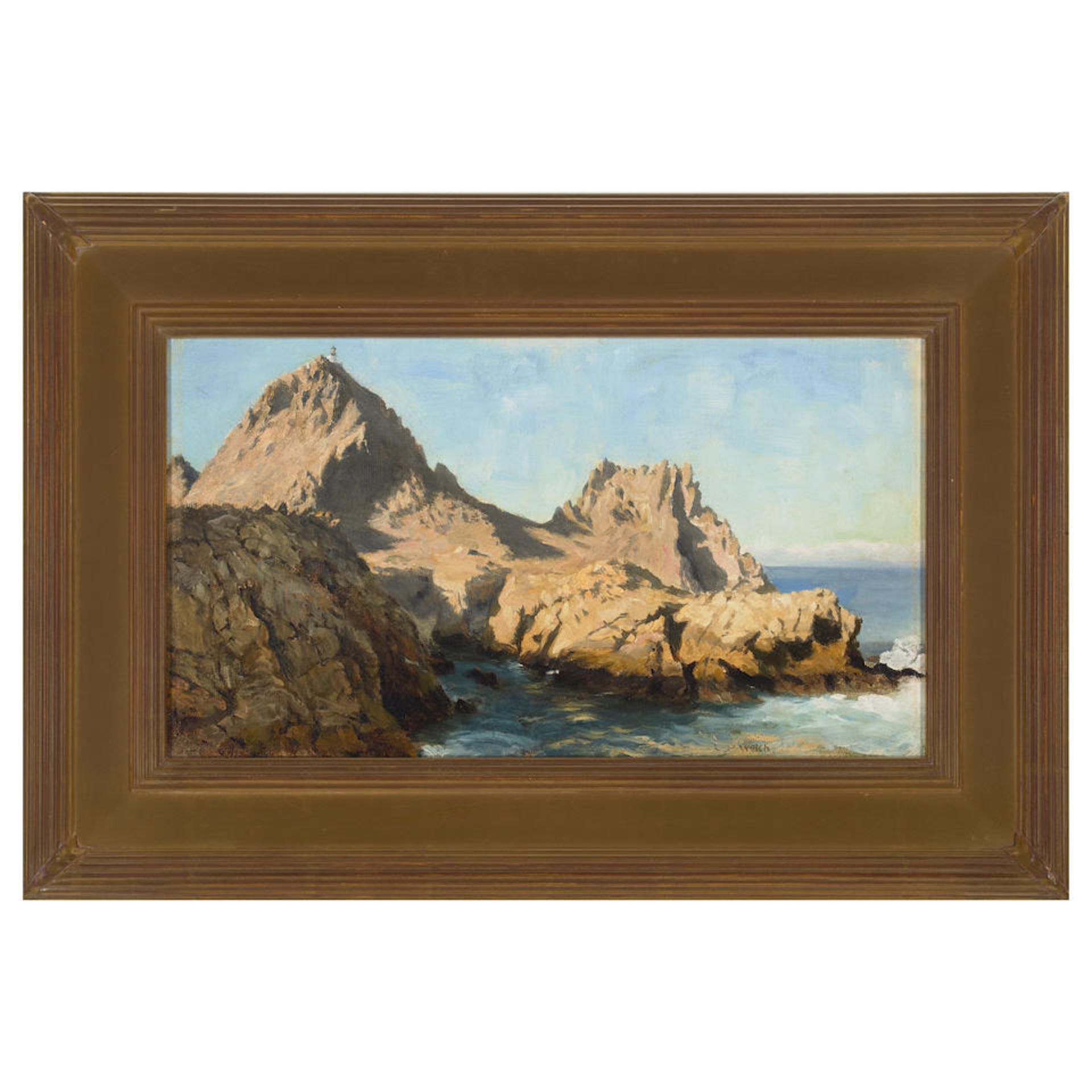 Ludmilla Pilat Welch (1867-1925) Farallon Islands 10 1/2 x 19 in. framed 17 x 25 1/2 in. - Bild 2 aus 2