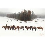 George Dee Smith (born 1944) Pack Trail on the Upper Yosemite 10 x 16 in. framed 18 x 24 in.