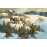 Thomas Andrew Nicholas (born 1934) January Thaw 24 x 36 in. framed 33 x 45 in.