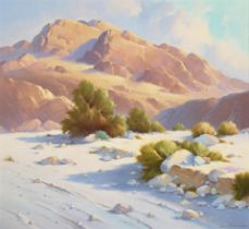 Earl I. Daniels (1920-1999) Desert Wash (at Fish Creek Canyon, Anza Borrego Desert, California) ...