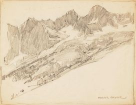 Edgar Payne (1883-1947) High Sierras Slope and Canyon Landscape (a group of two) first 8 1/2 x 1...