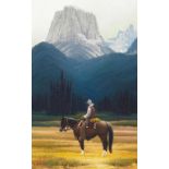 George Dee Smith (born 1944) Square Top - Wind River Range 18 x 12 in. framed 25 1/2 x 19 3/4 in.