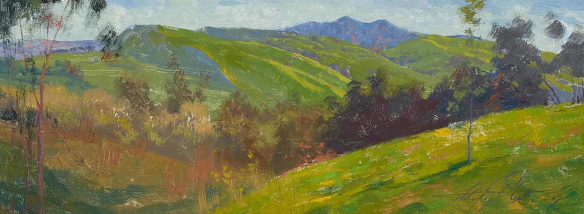 Alexey Steele (born 1967) Two Landscapes, possibly of the Irvine Ranch first 9 x 24 in., second ... - Bild 3 aus 4