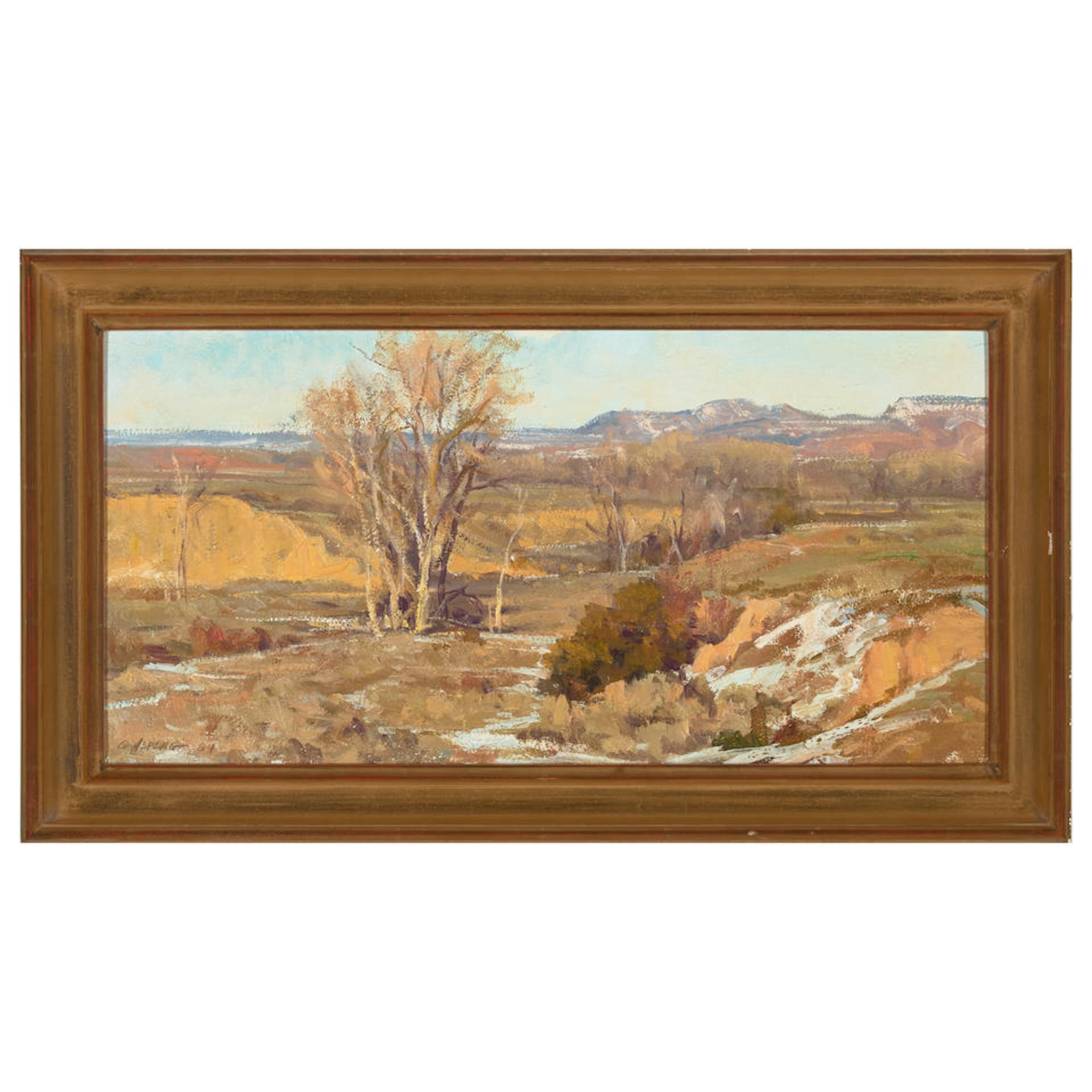 Clyde Aspevig (born 1951) The Reservation in March 10 x 20 in. framed 13 x 23 in. - Bild 2 aus 2