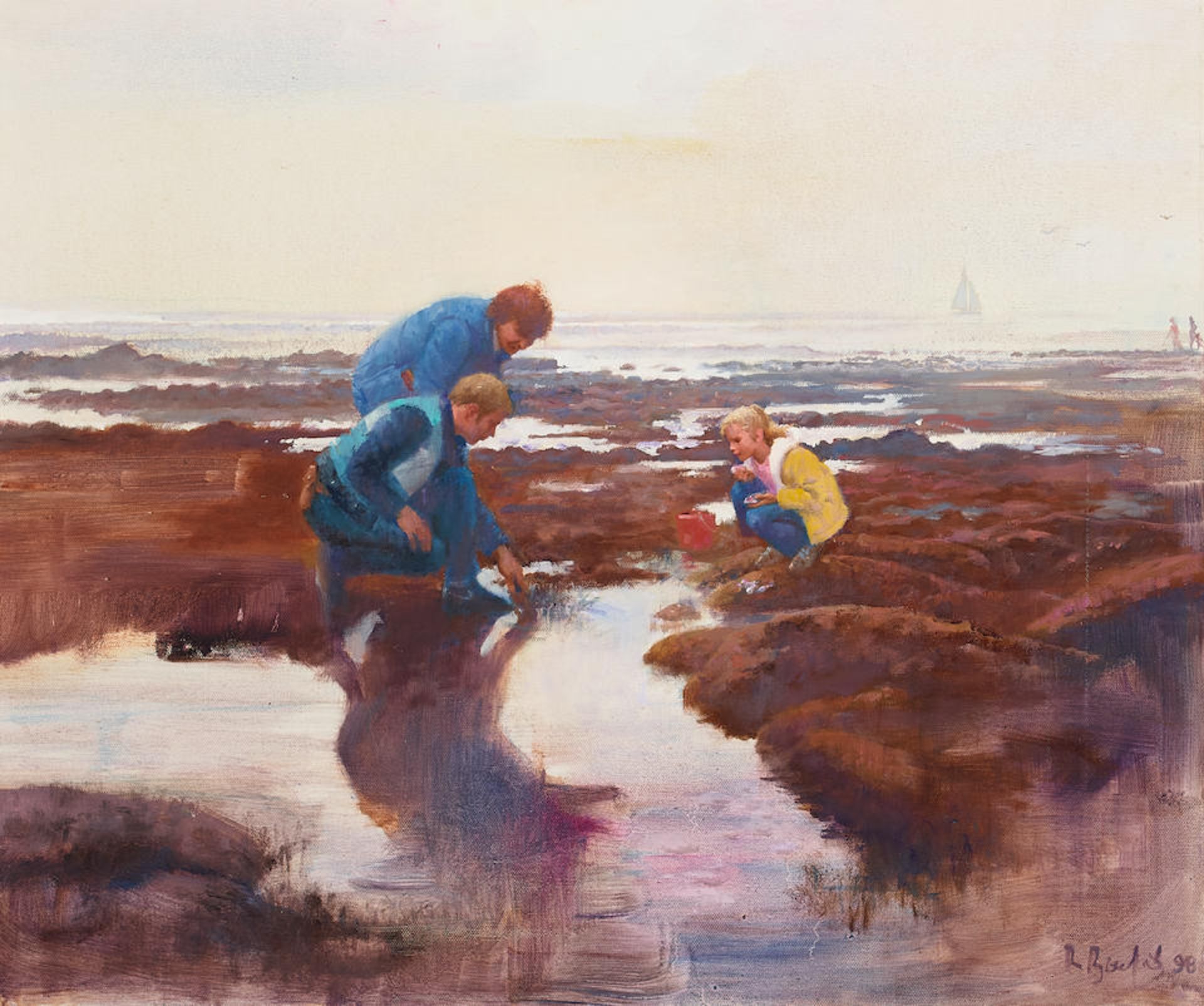 Robert Bonfils (born 1922) Low Tide 20 x 24 in. framed 27 x 31 in.