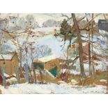Alfred R. Mitchell (1888-1972) Winter in Old Pennsylvania 9 x 12 in. unframed