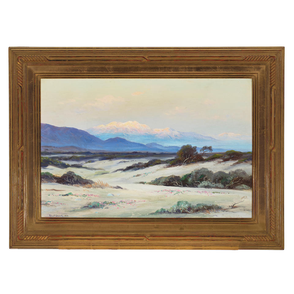 Eliot Candee Clark (1883-1980) San Jacinto at Dawn Near Palm Springs 16 x 24 in. framed 22 1/2 x... - Image 2 of 2