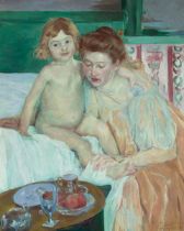 Blanche Whelan (1889-1974) Mother and Child 36 x 29 in. framed 44 x 37 in.