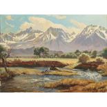 Robert Clunie (1895-1984) Bend in the River (Bishop Creek) 12 x 15 3/4 in. framed 16 x 19 3/4 in.