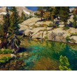 Gregory Hull (born 1950) Sierra Pool 30 x 36 in. framed 37 1/2 x 43 1/2 in.