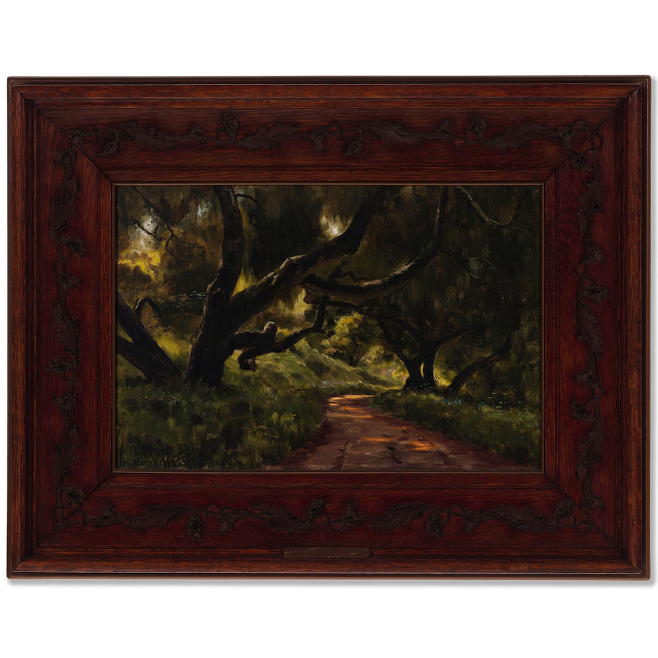 Ludmilla Pilat Welch (1867-1925) California Oaks 12 x 18 in. framed 21 x 27 in. - Image 3 of 3