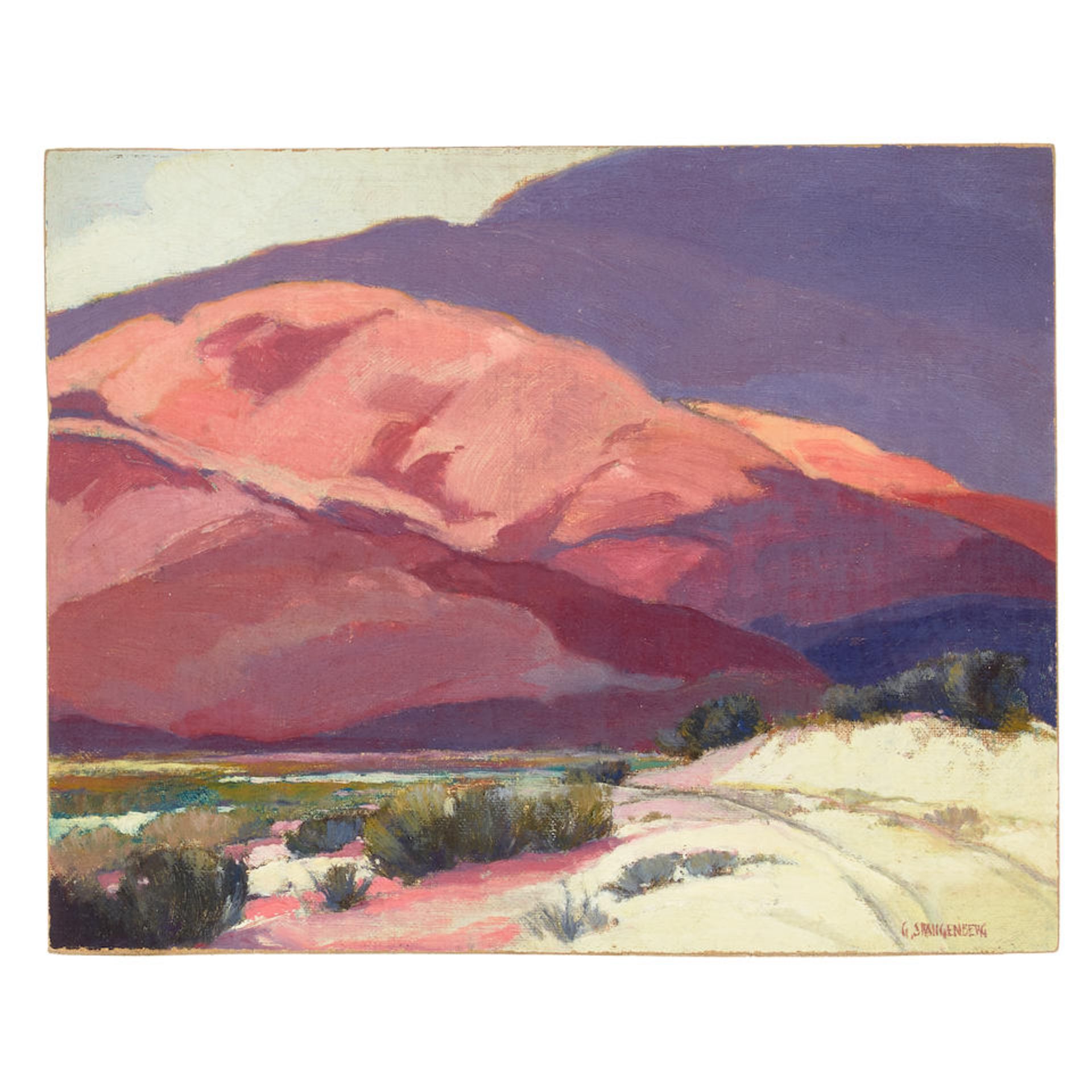 George Spangenberg (1907-1964) Bend in the Road 8 x 10 in. unframed - Image 2 of 2