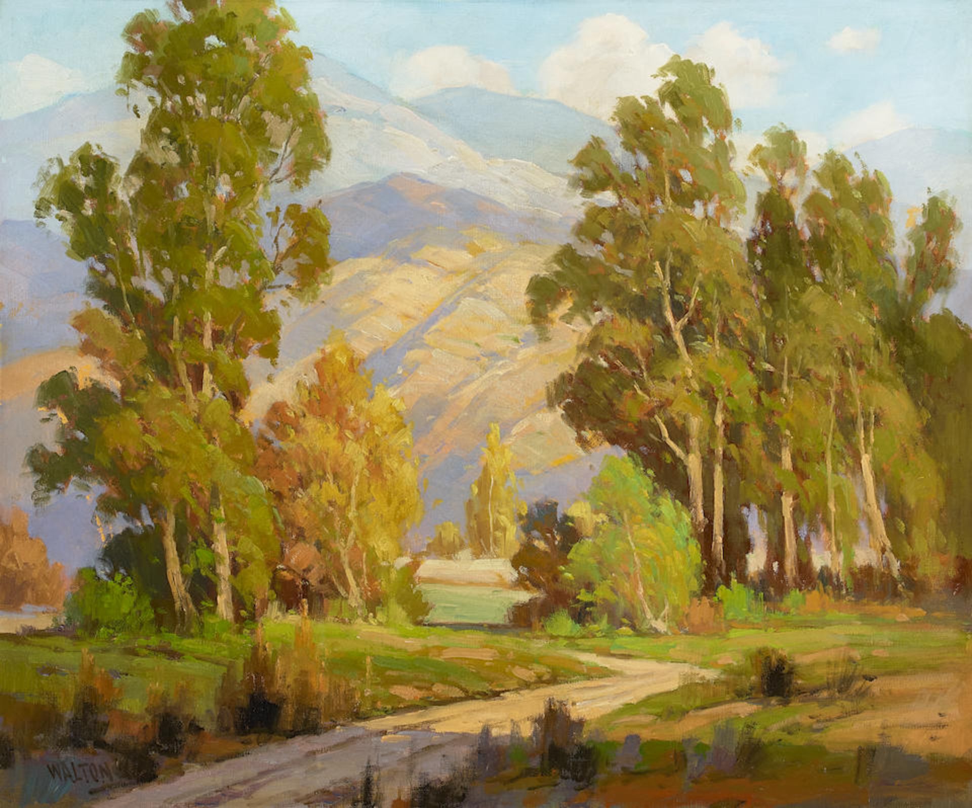 Walter Farrington Moses (1874-1947) Calabasas 25 x 30 in. framed 30 x 35 in.