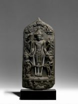 A BLACKSTONE STELE OF VISHNU NORTHEASTERN INDIA, PALA PERIOD, 11TH/12TH CENTURY