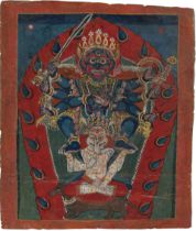 A GROUP OF FOUR PAINTINGS OF TANTRIC SAIVITE DEITIES NEPAL, 18TH/19TH CENTURY