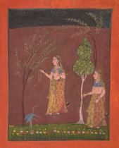 AN ILLUSTRATION FROM A RAGAMALA SERIES: KAKUBHA RAGINI BASOHLI, 18TH CENTURY