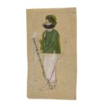 A STUDY OF A SIKH SOLDIER WITH RIFLE AND TWO STUDIES OF EUROPEAN GENTLEMEN PUNJAB HILLS, 19TH CE...