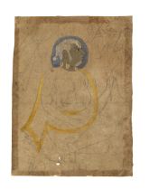 TWO STUDIES OF A RULER IN WORSHIP AND A SHAH JAHAN STYLE PORTRAIT OF A RULER HOLDING A MANUSCRIP...