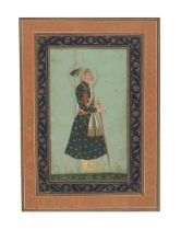 A DOUBLE-SIDED ALBUM PAGE OF MUGHAL RULERS NORTH INDIA, LATE 18TH CENTURY