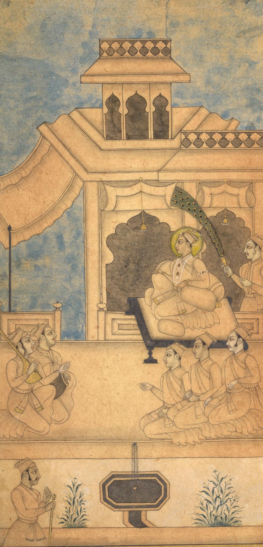 PRICE MANOHAR BEING ENTERTAINED DECCAN, PROBABLY GOLCONDA, EARLY 18TH CENTURY