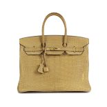 Herm&#232;s: a Matte Maille Alligator Birkin 35 2009 (includes padlock, keys, cloche and dust bags)