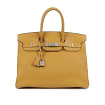 Herm&#232;s: a Moutarde Clemence Leather Birkin 35 2012 (includes padlock, keys, cloche and dust...