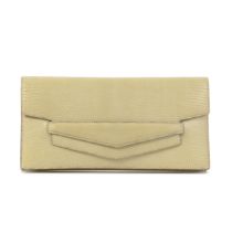Herm&#232;s: a Beige Niloticus Lizard Faco Elan Clutch c.1990s (includes dust bag and box)