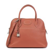 Herm&#232;s: a Sanguine Clemence Leather Bolide 31 2013 (includes padlock, keys, cloche, shoulde...