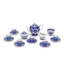 Herm&#232;s: a Bleus d'Ailleurs Porcelain Coffee Service 2011 (includes boxes)