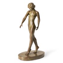 VIRGINIA MORRIS POLLAK (American, 1898-1967) Striding Nude (height 16 1/4 in (41.2 cm))