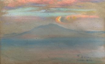 CHARLES CARYL COLEMAN (Italian/American, 1840-1928) View of Capri (8 1/4 x 13 1/4 in (21.0 x 33....