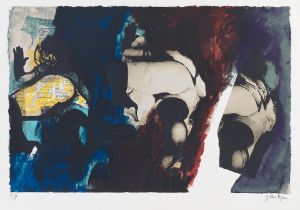 John Piper C.H. (British, 1903-1992) Eye and Camera: Red, Blue and Yellow Screenprint in colours...