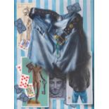 Martin Battersby (British, 1914-1982) Trompe l'oeil: Playing Cards and Jeans