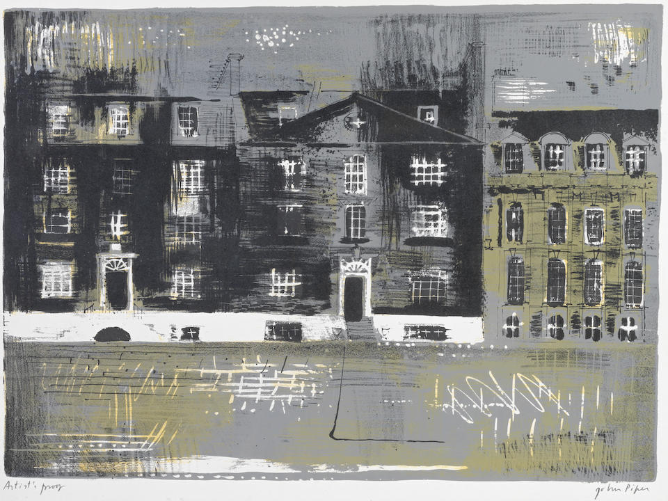 John Piper C.H. (British, 1903-1992) Westminster School II Lithograph in colours, 1961, on wove ...