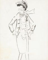 Cecil Beaton (British, 1904-1980) A study of a costume design for Katharine Hepburn as Gabrielle...