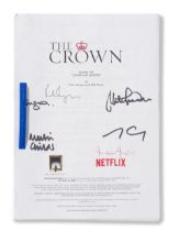 An autographed script for The Crown Season 1, Episode 5, 'Smoke and Mirrors'