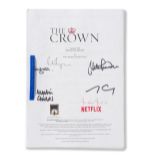 An autographed script for The Crown Season 1, Episode 5, 'Smoke and Mirrors'