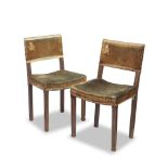 A pair of King George VI limed-oak Coronation chairs, 1937 (2)