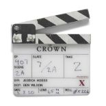 A clapper board used in the production of the fourth season of The Crown Season 4, Episode 7, 'T...