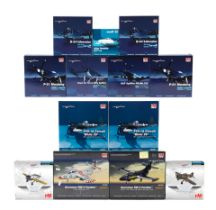 Ten boxed 1:48 scale die-cast military aircraft models by Hobby Master ((13))