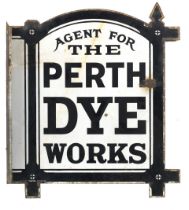 A Perth Dye Works enamel sign by Patent Enamel Co., Birmingham,