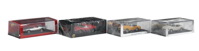 Four boxed 1:43 scale die-cast car models by Spark Models, ((4))