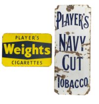 Two Player's tobacco enamel signs, ((2))