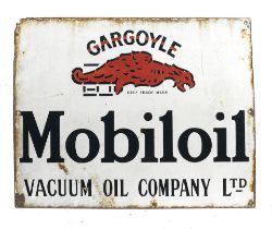 A Gargoyle Mobiloil enamel sign,