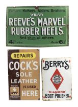 Three Shoe Repair enamel signs, ((3))