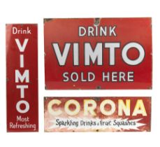 Three soft drinks enamel sign, ((3))