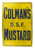 A Coleman's D.S.F. Mustard enamel sign, 1921,