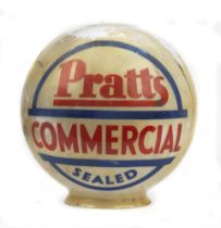 A Pratts Commercial petrolpump globe by Hailwood & Ackroyd Ltd,