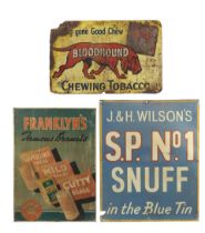 Three printed tin tobacconist's signs, ((3))